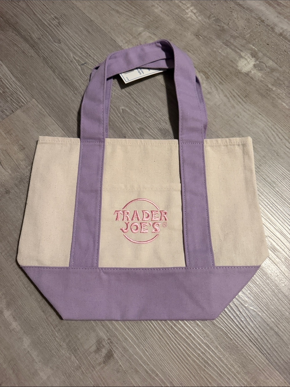 Trader Joes pastel mini tote